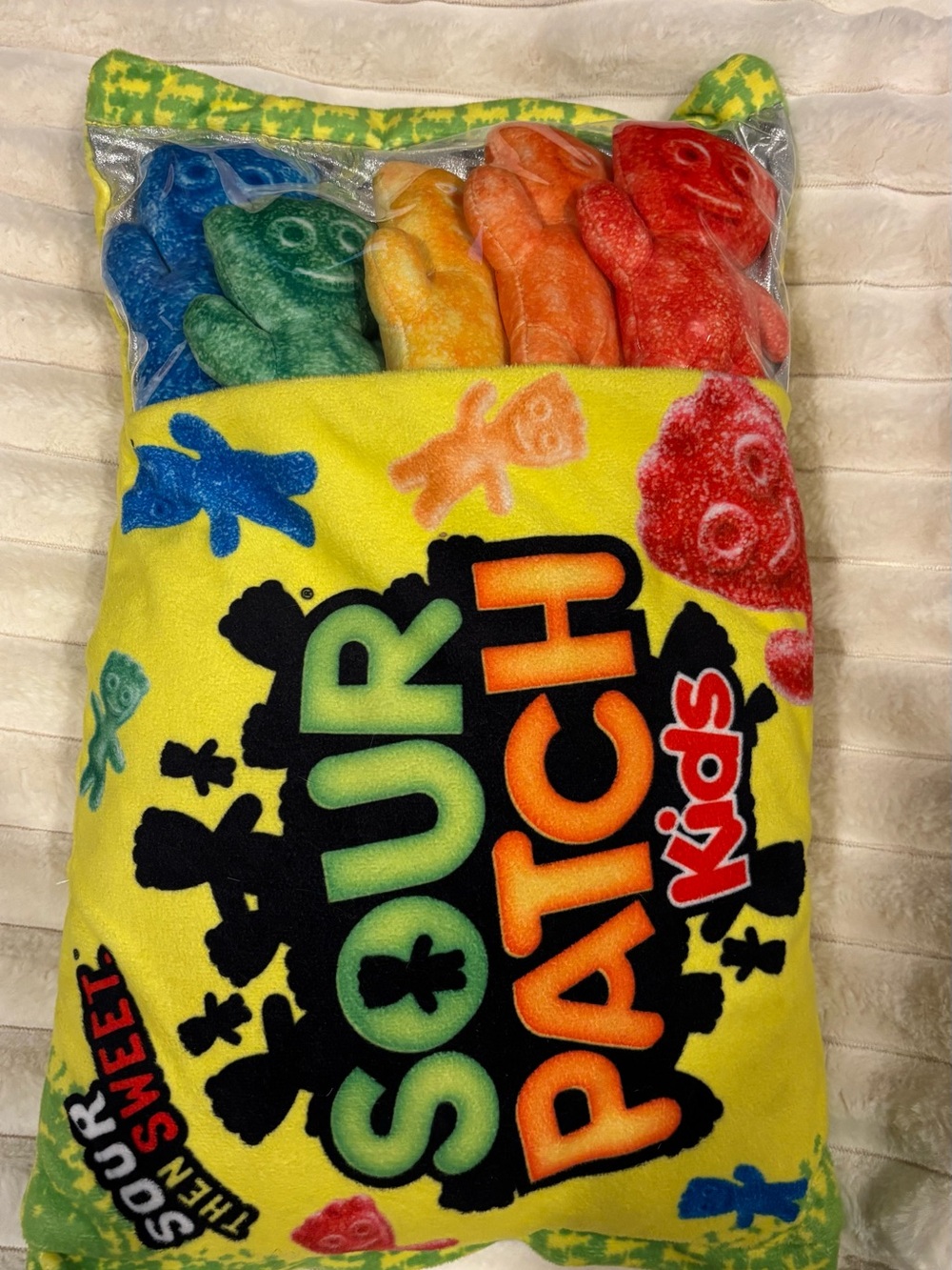 Plush Pillow - Yellow Multi-Color Candy Design - Picture 2 of 4